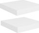 vidaXL Półki ścienne, 2 szt., białe, 23 x 23,5 x 3,8 cm, MDF 2