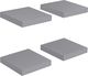 vidaXL Półki ścienne, 4 szt., szare, 23 x 23,5 x 3,8 cm, MDF 2
