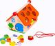 Malowany Las Drewniany sorter Edukacyjny Domek 6