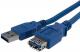Kabel USB StarTech USB-A - USB-A 1 m Niebieski (USB3SEXT1M) 2