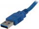 Kabel USB StarTech USB-A - USB-A 1 m Niebieski (USB3SEXT1M) 3