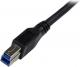 Kabel USB StarTech USB-A - USB-B 1 m Czarny (USB3SAB1MRA) 4