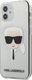 Karl Lagerfeld Karl Lagerfeld KLHCP12SKTR iPhone 12 mini 5,4" hardcase Transparent Karl`s Head 1