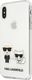Karl Lagerfeld Karl Lagerfeld KLHCPXCKTR iPhone X/Xs hardcase Transparent Karl & Choupette 1