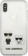 Karl Lagerfeld Karl Lagerfeld KLHCPXCKTR iPhone X/Xs hardcase Transparent Karl & Choupette 2