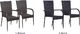 Elior Zestaw brązowych krzeseł ogrodowych - Nelly 7