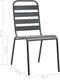 Elior Zestaw metalowych krzeseł ogrodowych Mantar - szary 9