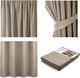 AmeliaHome Zasłona Blackout na taśmie Beż 140X245 1