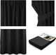 AmeliaHome Zasłona Blackout na taśmie Czarny 140X245 1