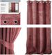 AmeliaHome Zasłona Velvet na przelotkach Bordo 140X270 1