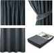 AmeliaHome Zasłona Blackout na taśmie Grafit140X245 1