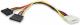 StarTech Molex - SATA x2, 0.3m, Wielokolorowy (PYO2LP4SATA) 1