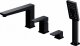 Bateria wannowa Omnires bateria wannowa 4-otworowa Parma, czarny mat 1