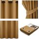 AmeliaHome Zasłona Blackout na przelotkach Musztardowy 140X175 2