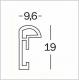 Ramka Walther 20x20, plastikowa, srebrna (KS220H) 1