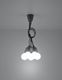 Lampa wisząca Lumes Szara lampa wisząca z regulacją zwisów - EX543-Diegi 2