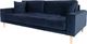 Selsey Sofa trzyosobowa Dagmarri 210 cm granatowy welur 1