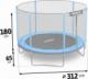 Trampolina ogrodowa Neo-Sport NS-10Z181 z siatką zewnętrzną 10 FT 312 cm 4