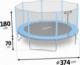 Trampolina ogrodowa Neo-Sport NS-12Z181 z siatką zewnętrzną 12.5 FT 374 cm 5