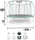Trampolina ogrodowa Neo-Sport NS-12C181 z siatką wewnętrzną 12.5 FT 374 cm 10