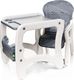 4Baby Krzesełko Do Karmienia 2W1 4Baby Fashion - Szare 2