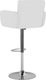 vidaXL Stołki barowe, 2 szt., białe, sztuczna skóra 6