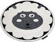 Dywany Łuszczów Dywan dziecięcy JOY Koło Sheep owca, dla dzieci - Strukturalny, dwa poziomy runa krem / czarny, koło 160 cm 1