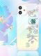 Kingxbar Kingxbar Lucky Series etui ozdobione oryginalnymi Kryształami Swarovskiego iPhone 12 mini przezroczysty (Clover) uniwersalny 2