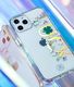 Kingxbar Kingxbar Lucky Series etui ozdobione oryginalnymi Kryształami Swarovskiego iPhone 12 mini przezroczysty (Clover) uniwersalny 9