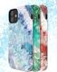 Kingxbar Kingxbar Agate Series eleganckie etui pokrowiec z nadrukiem agat iPhone 12 Pro Max niebieski uniwersalny 4
