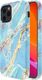 Kingxbar Kingxbar Marble Series eleganckie etui pokrowiec z nadrukiem marmur iPhone 12 mini niebieski uniwersalny 2