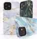 Kingxbar Kingxbar Marble Series eleganckie etui pokrowiec z nadrukiem marmur iPhone 12 Pro Max niebieski uniwersalny 3