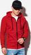 Ombre Bluza męska rozpinana z kapturem B1083 - czerwona S 1