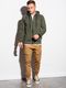 Ombre Bluza męska rozpinana z kapturem B1083 - khaki L 1
