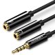 Kabel Ugreen Jack 3.5mm - Jack 3.5mm x2 0.2m czarny (30620) 1
