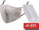 Zbrojownia Maska Ochronna z Cekinami Filtr FFP2 N95 PM2.5 Srebrna + 10 filtrów 1