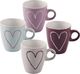 Orion Kubek ceramiczny w serca zestaw kubków do kawy herbaty 4 sztuki 230 ml 1