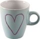 Orion Kubek ceramiczny w serca zestaw kubków do kawy herbaty 4 sztuki 230 ml 6