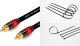 Kabel Mozos Kabel Mozos RCA (Cinch) - RCA (Cinch) 3m czarny (MCABLE-RR) + Opaska zaciskowa Czarny 100 sztuk (MCABLE-L) 1