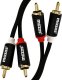 Kabel Mozos Kabel Mozos RCA (Cinch) x2 - RCA (Cinch) x2 1m czarny (MCABLE-2R2R) + Opaska zaciskowa Czarny 100 sztuk (MCABLE-M) 2