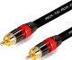 Kabel Mozos Kabel Mozos RCA (Cinch) - RCA (Cinch) 3m czarny (MCABLE-RR) + Opaska zaciskowa Czarny 100 sztuk (MCABLE-M) 1