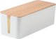 Organizer Mozos Organizer Mozos Maskownica Biały 1 sztuka (KBO-LW-WOOD) + Opaska zaciskowa Czarny 100 sztuk (MCABLE-S) 1