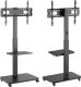 Mozos Mozos MSTV mobilny stojak tv stand do telewizora + Rzep Czarny 1 sztuka (CM2M) 1