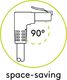Goobay Patchcord S/FTP Kat. 6A Prosty / Kątowy 90 Czarny 2m 2