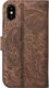 Surazo Etui na telefon Surazo ze skóry naturalnej Wallet case - Ornament Brązowy 2