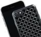 Surazo Etui na tył telefonu Surazo skóra naturalna Back case - Pikowane Romby - Czarny Połysk 5