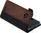 Surazo Etui na telefon Surazo ze skóry naturalnej Wallet case - Nubuk Czarny i Orzechowy - Łapa Psa 5
