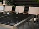 Beliani Stół ogrodowy granitowy dzielony blat 220 x 100 cm czarny GROSSETO 4