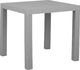 Beliani Stół ogrodowy 80 x 80 cm jasnoszary FOSSANO 1