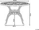 Beliani Stół ogrodowy metalowy 102 cm brązowy SALENTO 5